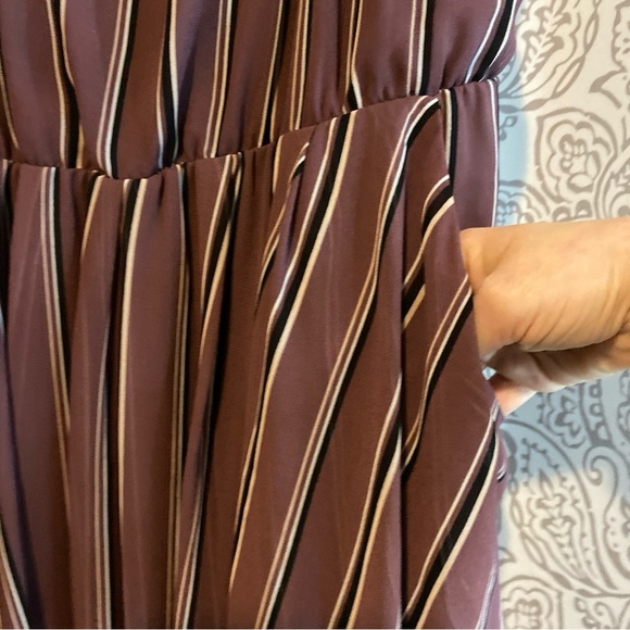 Torrid Mauve and White Striped Dress - Picture 6 of 8